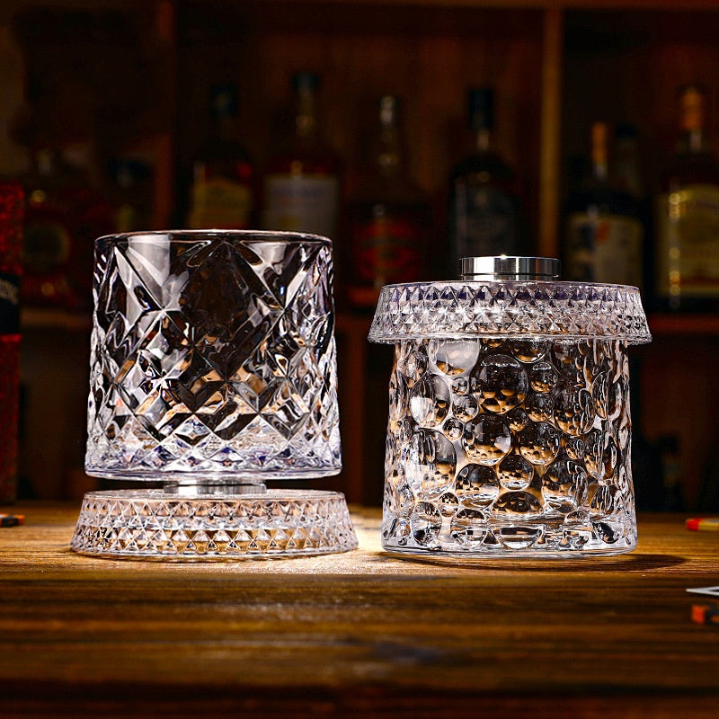 whiskey glass checkered style