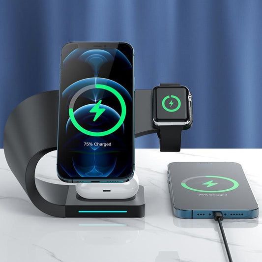 4-in-1 wireless charging stand for phone watch and earphones - photo 1 of 12