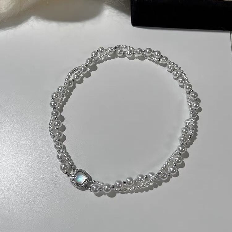 Micro-inlaid square dual-wear double-layer necklace - photo 6 of 7