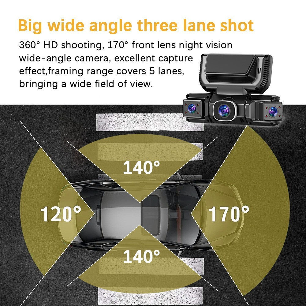 4-channel WiFi dash cam - front camera lens