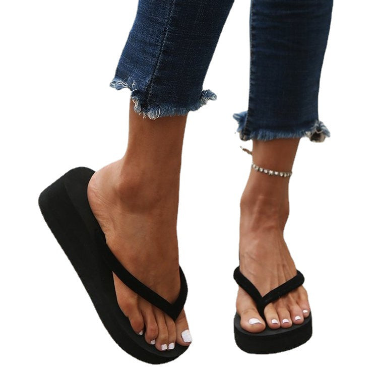 Thick sole flip-flops - couples style