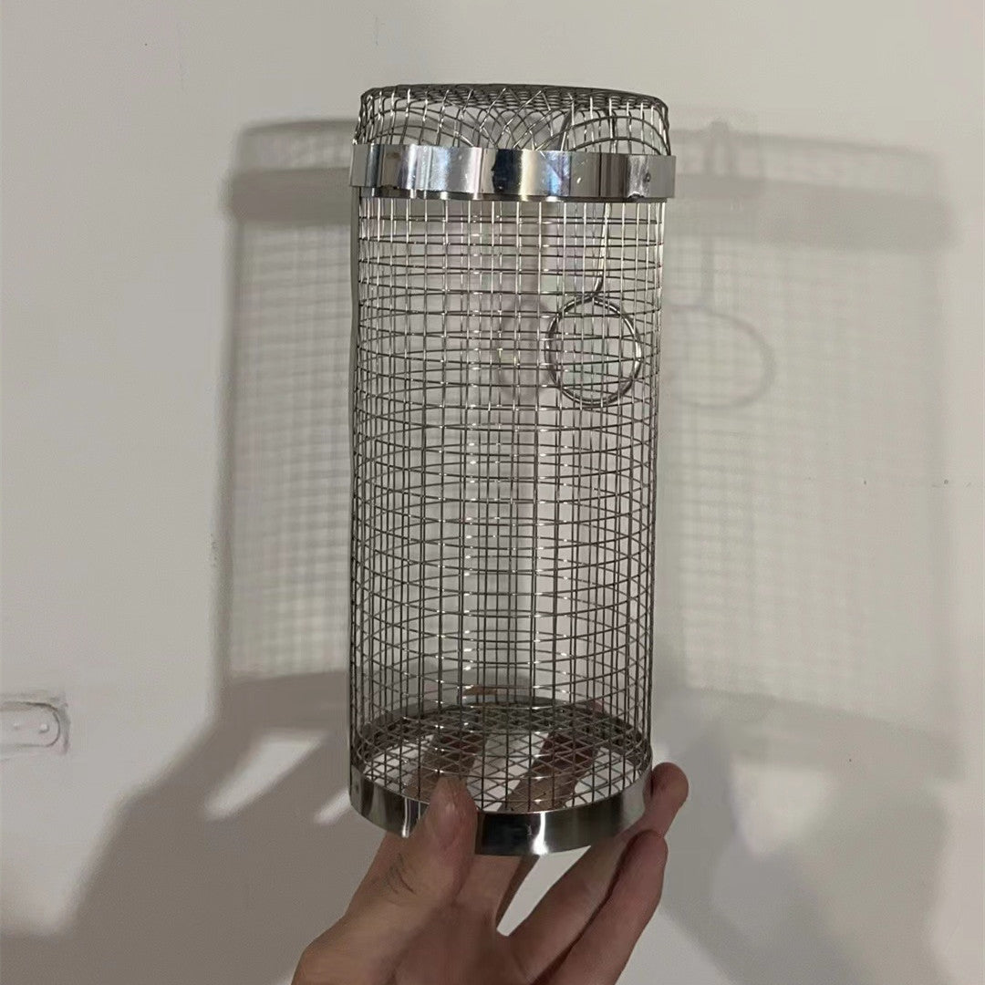 Rolling grill basket camping and outdoor use