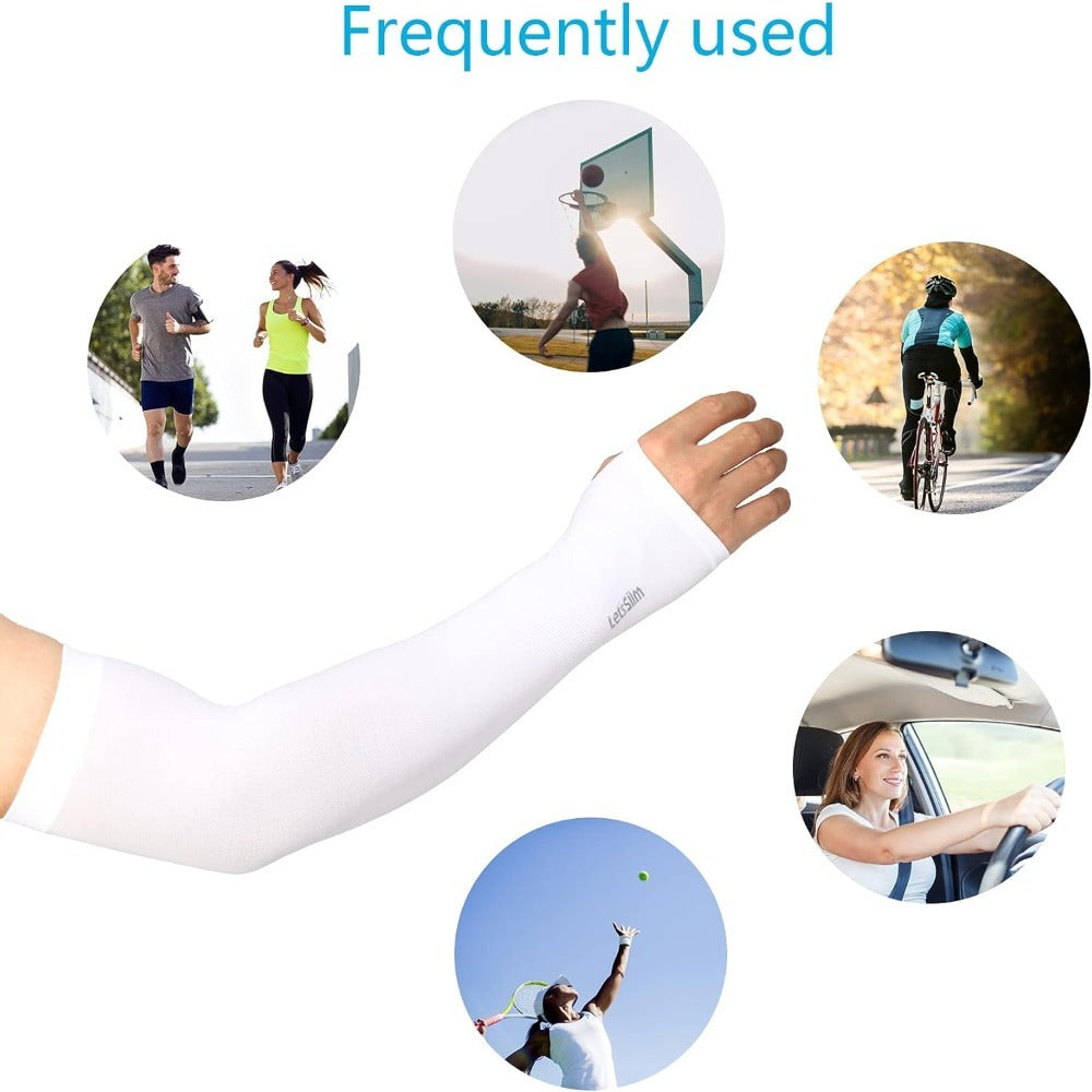 arm sleeves in white