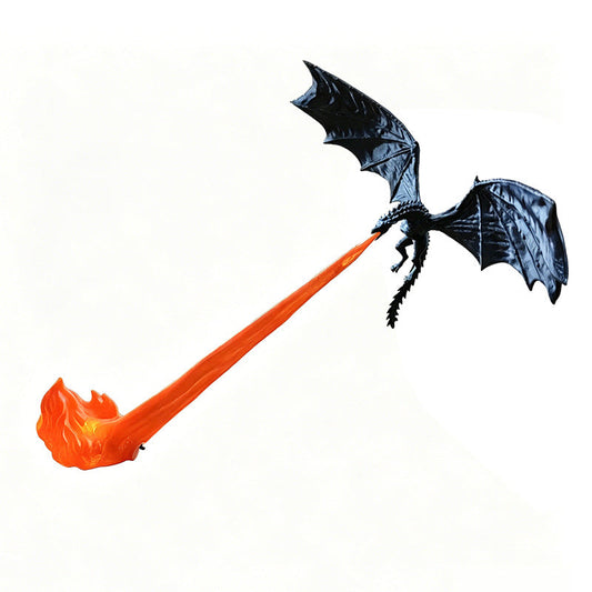 3D printed dragon bookshelf nook light with LED flame - view 2
