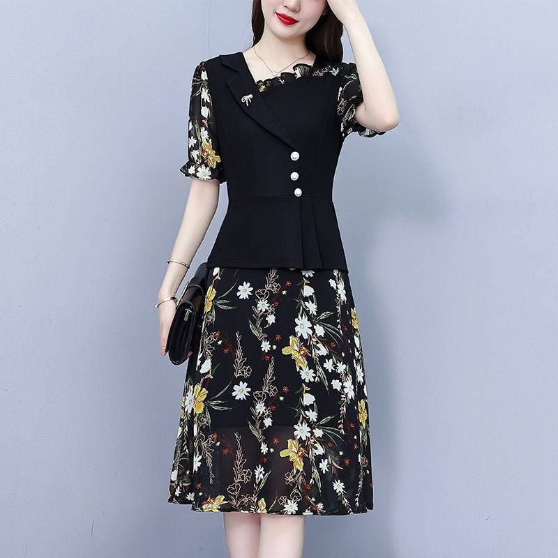 silk dress worn, full body