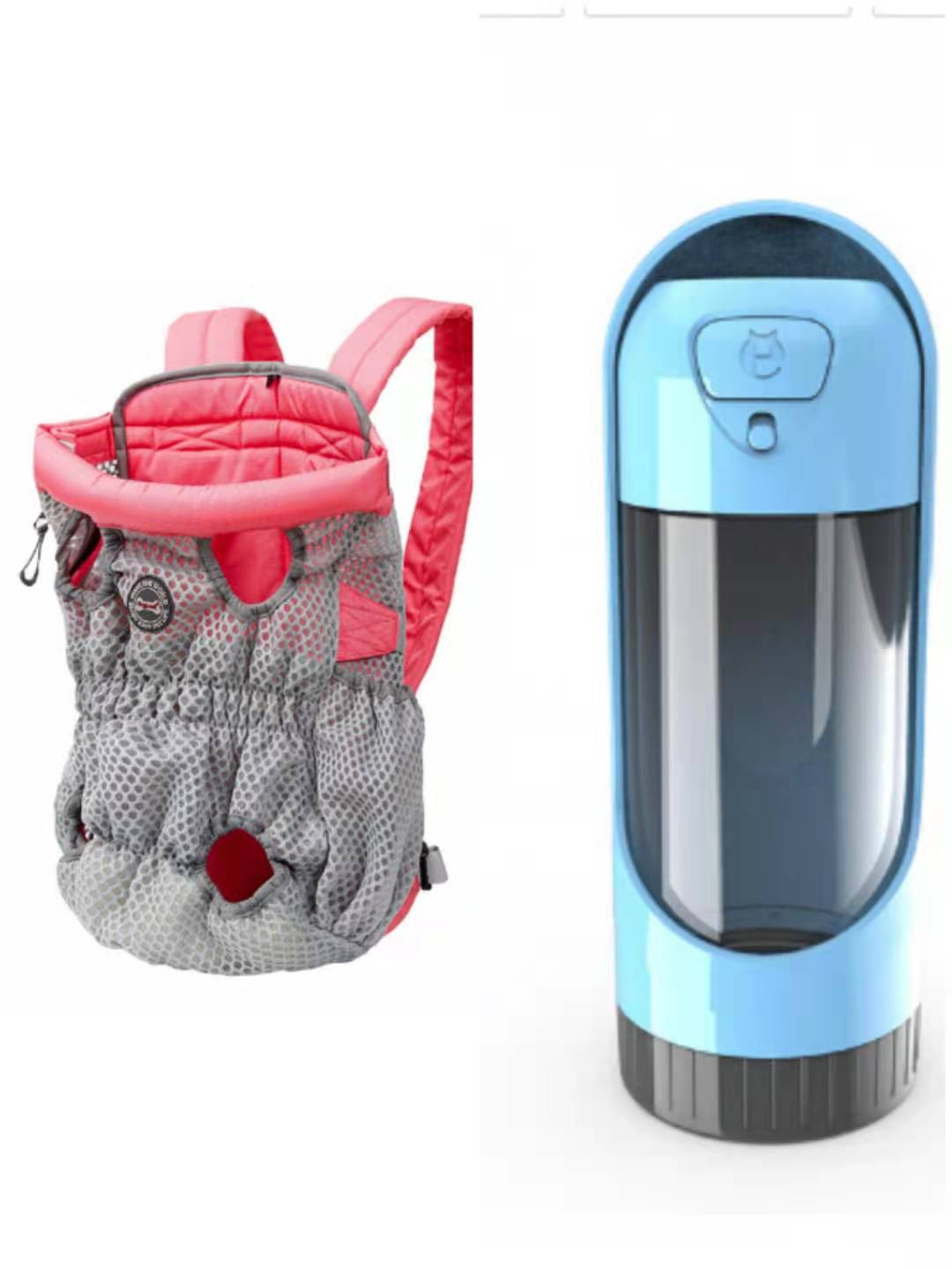Pet carrier backpack internal leash attachment