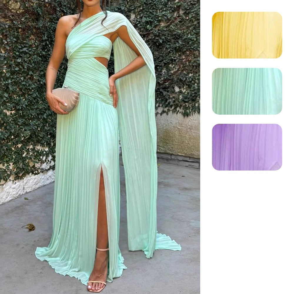Chiffon dress - yellow color