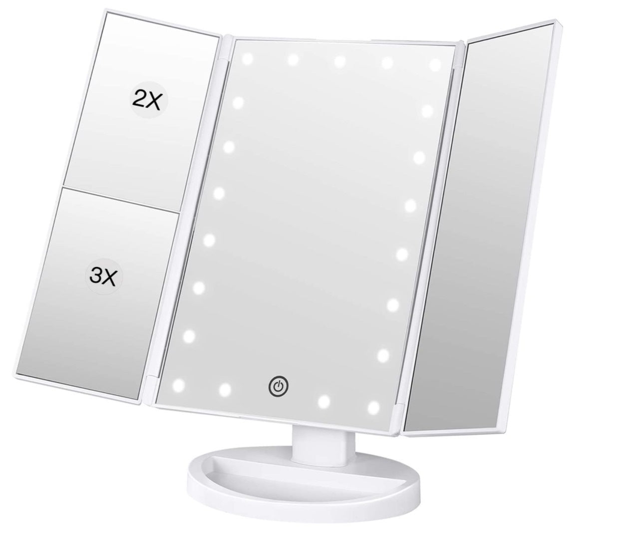 Makeup mirror black finish