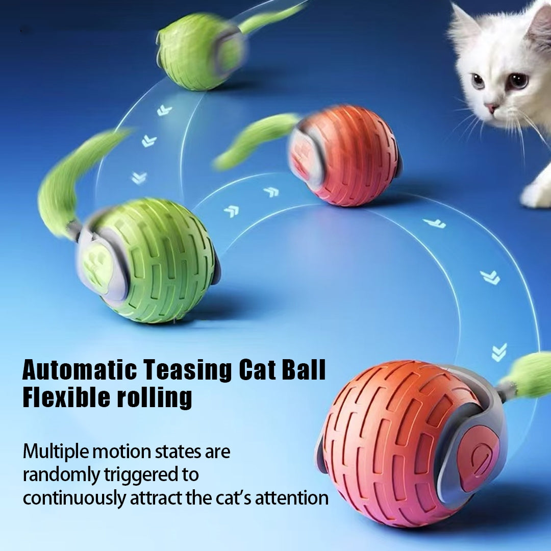 Interactive Cat Toy Ball – Automatic Rolling USB Rechargeable Teaser – photo 9 of 10