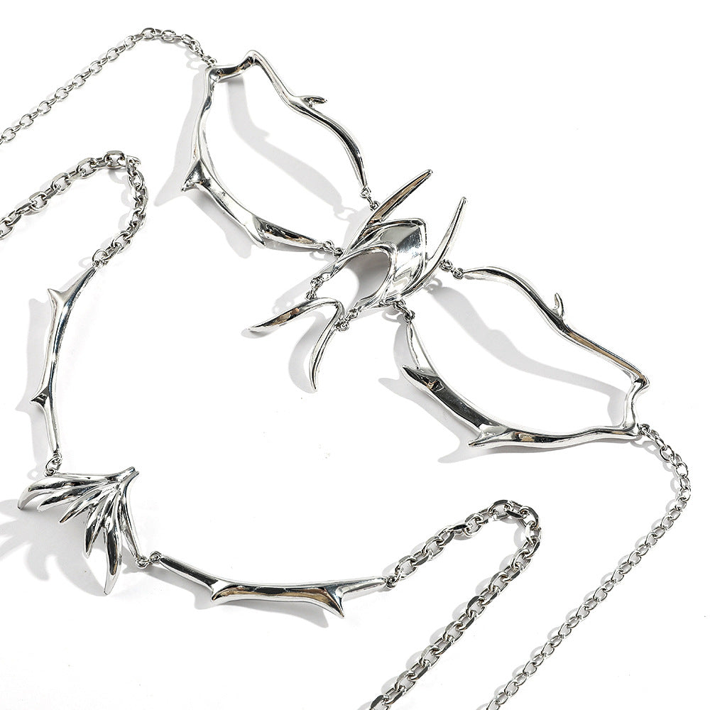 Streamline Metal Face & Nose Jewelry Set – Silver Body Decoration - product photo 4 of 8