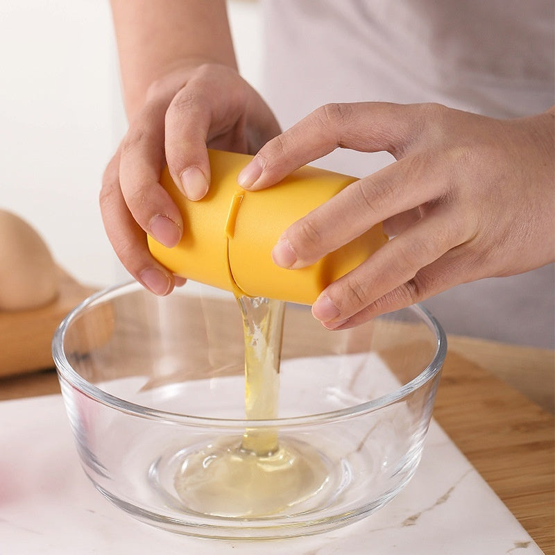 Egg cracker and separator tool, compact lightweight design