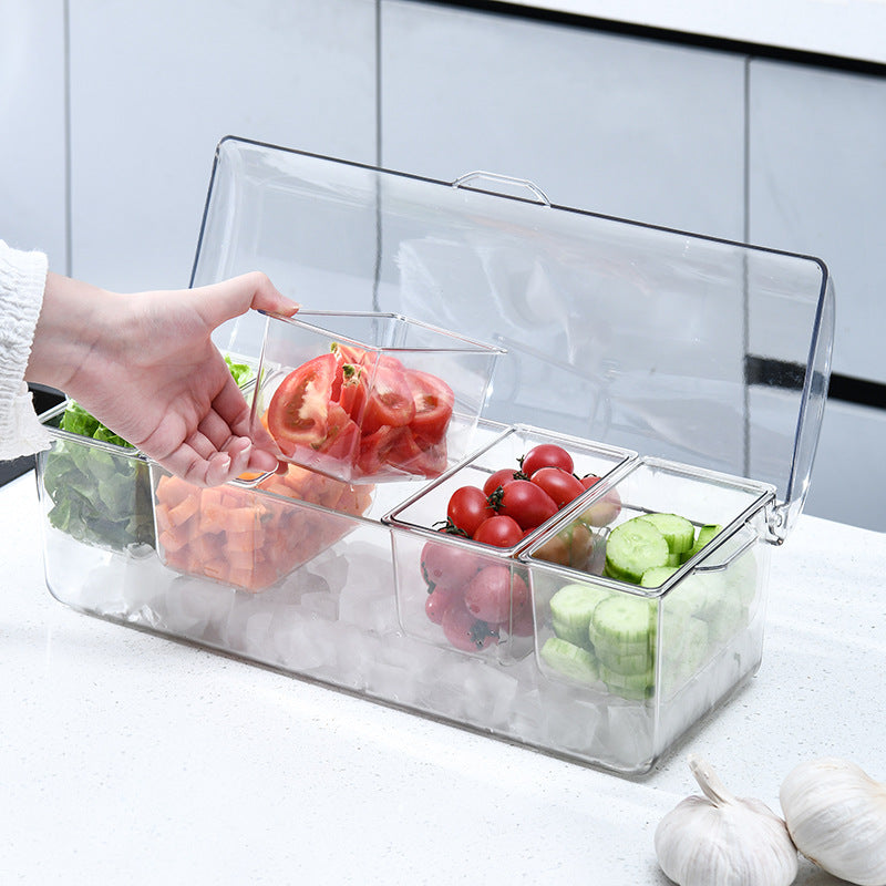 4-compartment food storage container layout