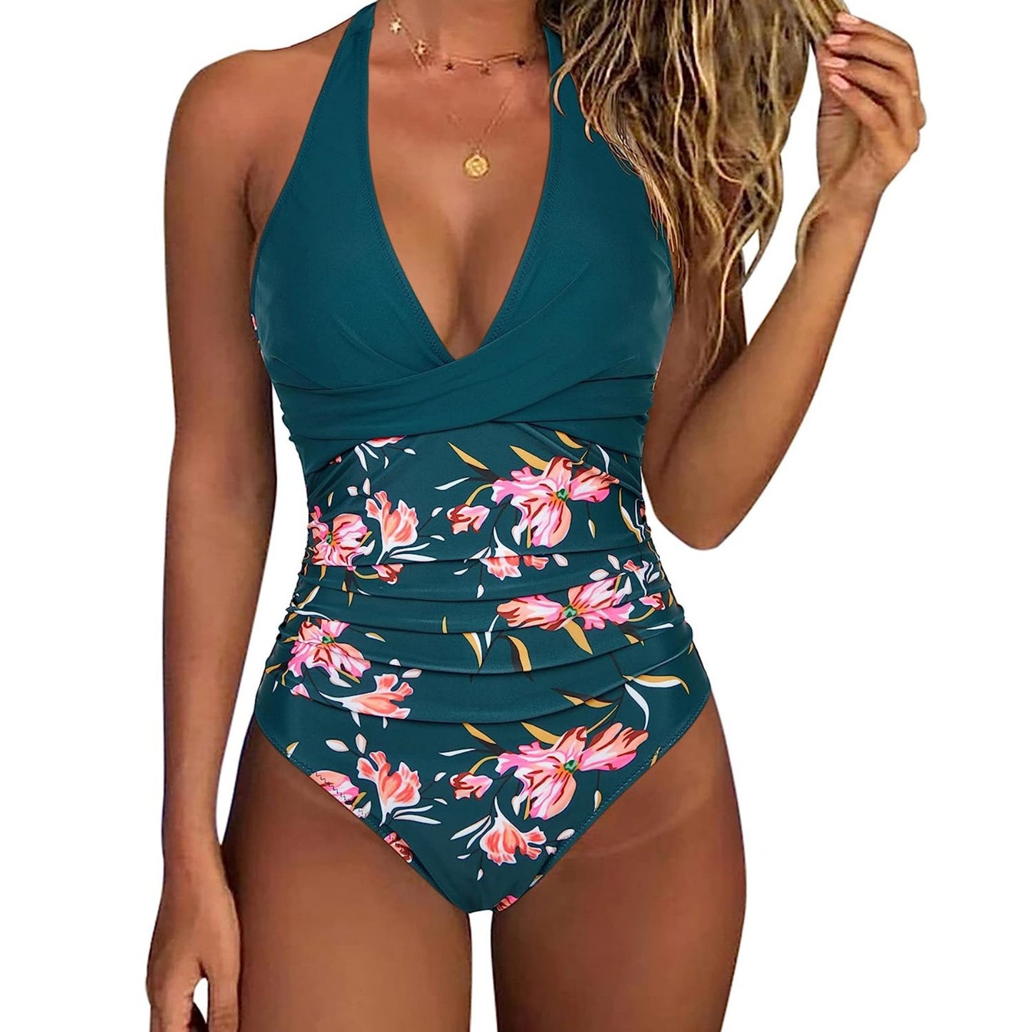 Leopard Print One-Piece Swimsuit – Sexy V-Neck Bodysuit - product photo 16 of 19