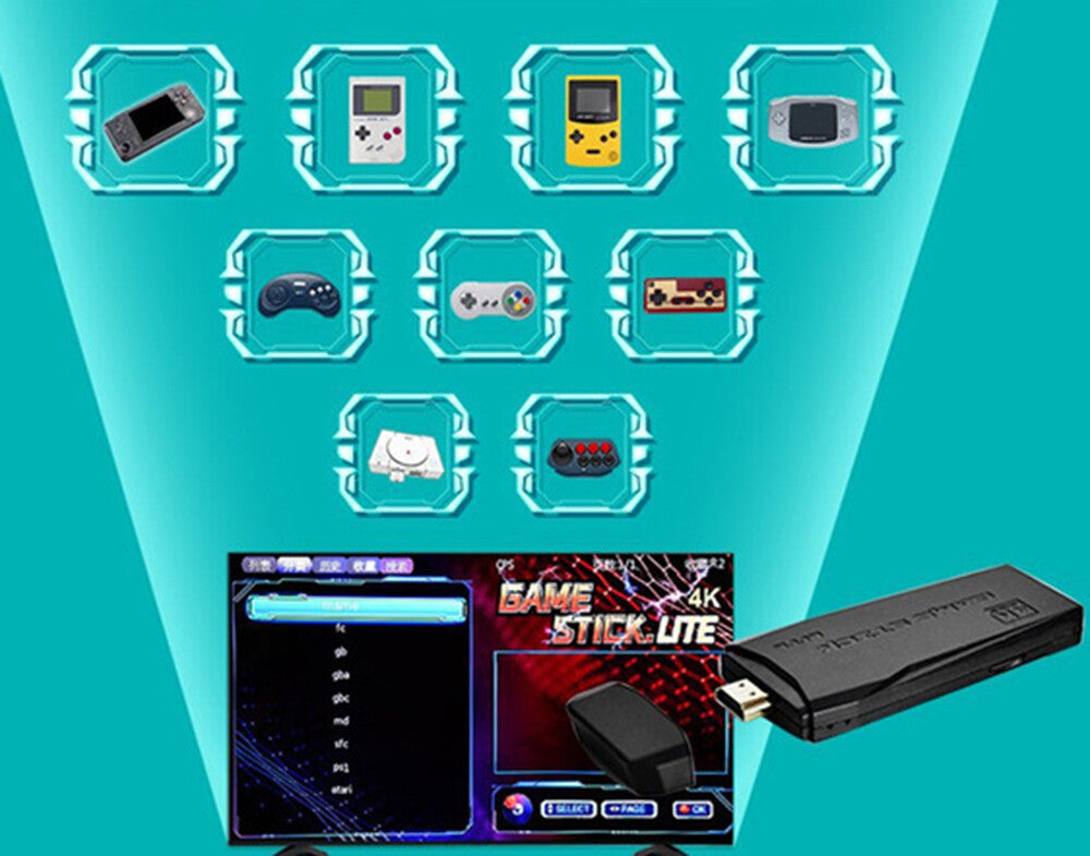 Retro games console set with 2 wireless controllers - photo 2 of 9