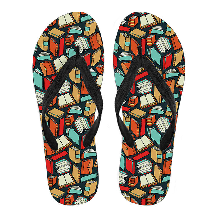 Animal pattern beach slippers - side view