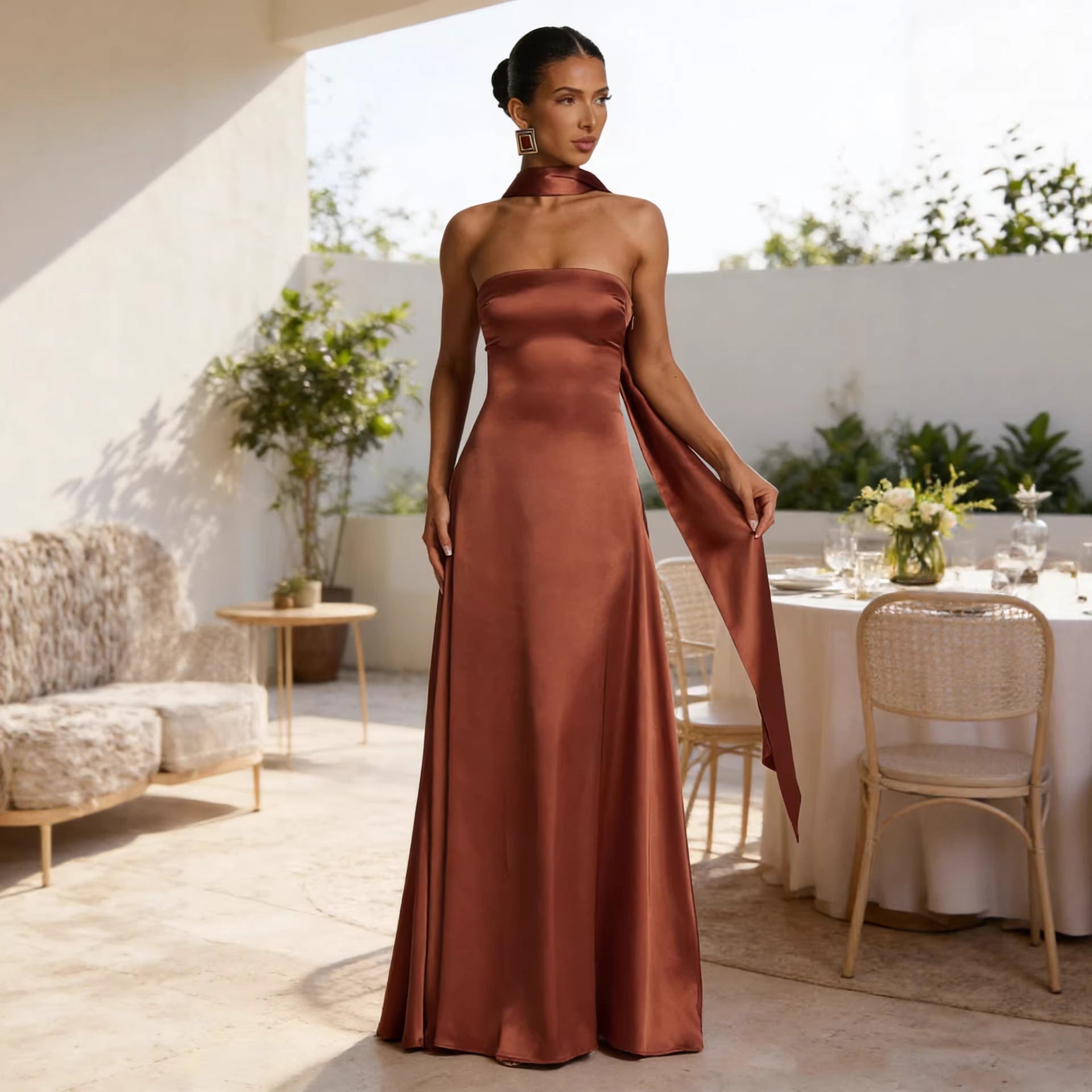 Tube top long dress color options