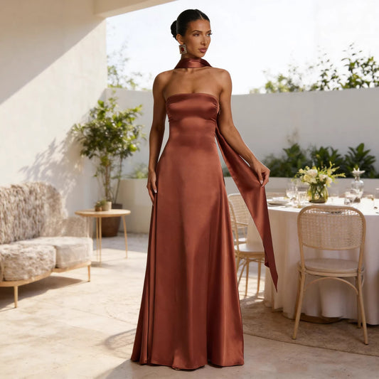 Tube top long dress color options