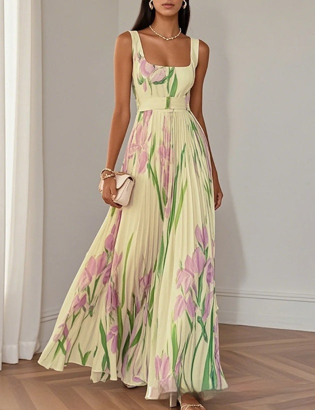 Sleeveless A-line dress size chart