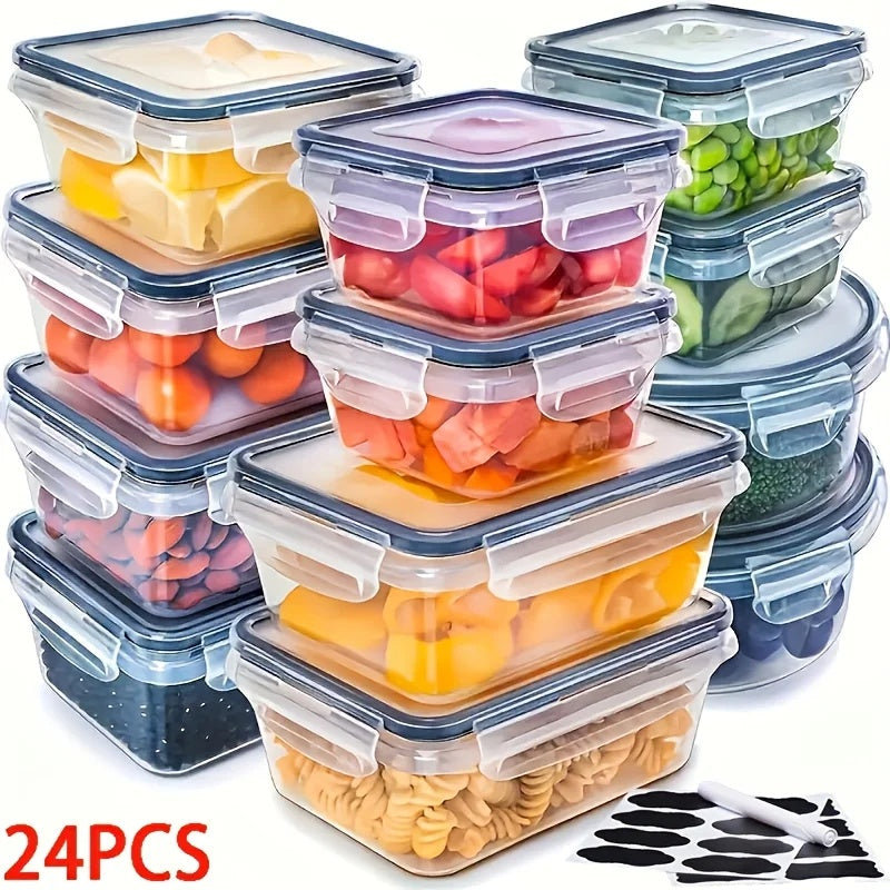 48-Piece BPA-Free Food Storage Container Set with Airtight Lids & Labels - product photo 3 of 9