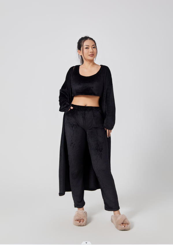 Cozy 3-Piece Pajama Lounge Set – Soft Matching Winter Loungewear - product photo 11 of 14
