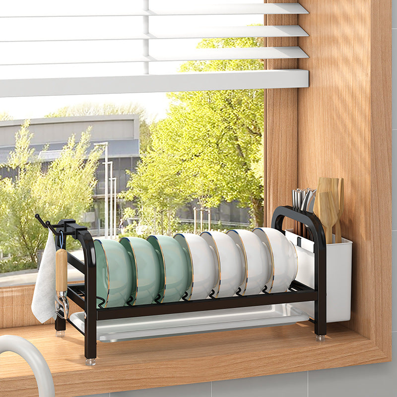 Kitchen storage rack side view