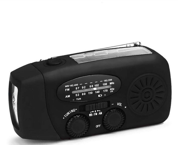 Solar & Hand Crank Emergency Radio Flashlight with USB Charging - product photo 7 of 12
