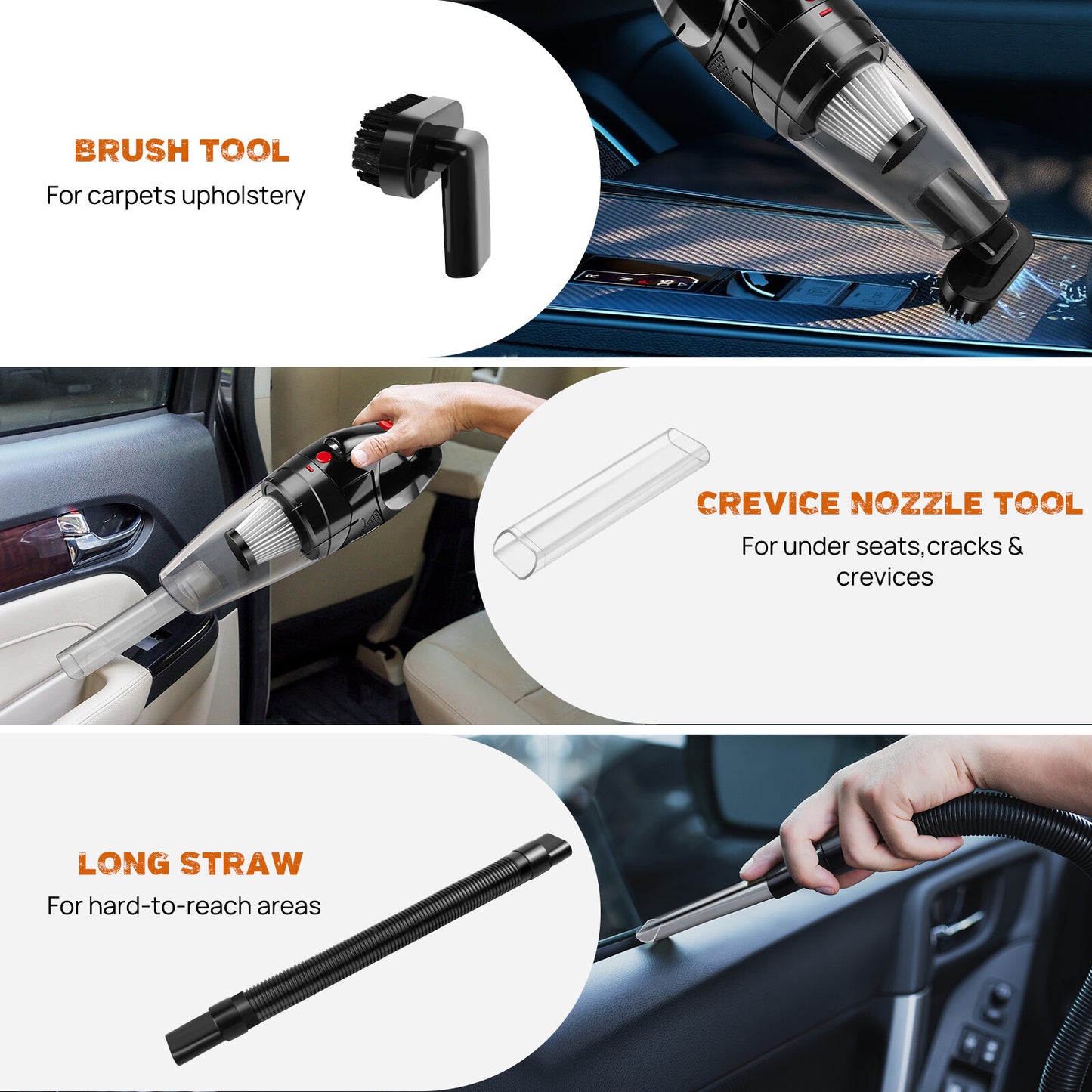 Cordless handheld car vacuum cleaner - HEPA filter close-up