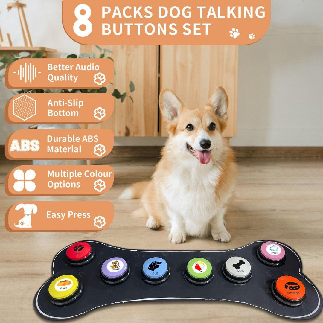 Dog Talking Buttons – 8-Piece Pet Communication Training Set – photo 1 of 5
