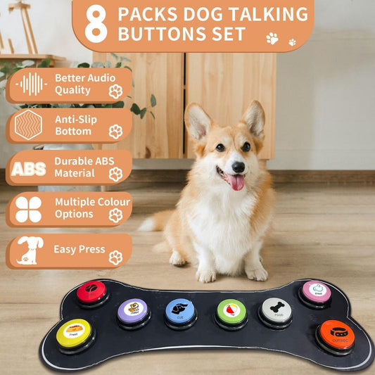 Dog Talking Buttons – 8-Piece Pet Communication Training Set – photo 1 of 5