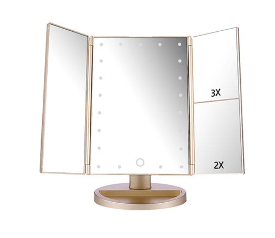 Makeup mirror white finish