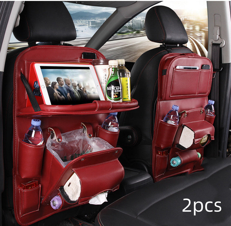 PU Leather Car Storage Bag – Multifunction Seat Back Hanging Organizer - product photo 24 of 25