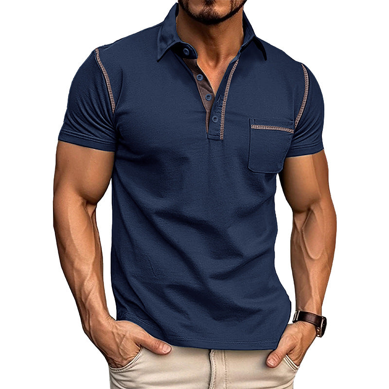 Men's Quick-Dry Polo Shirt – Henry Collar Breathable Cotton Tee - product photo 12 of 12