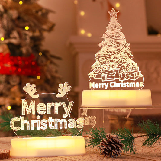 3D Acrylic LED Night Light – Christmas & Holiday Decorative Lamp - product photo 1 of 5