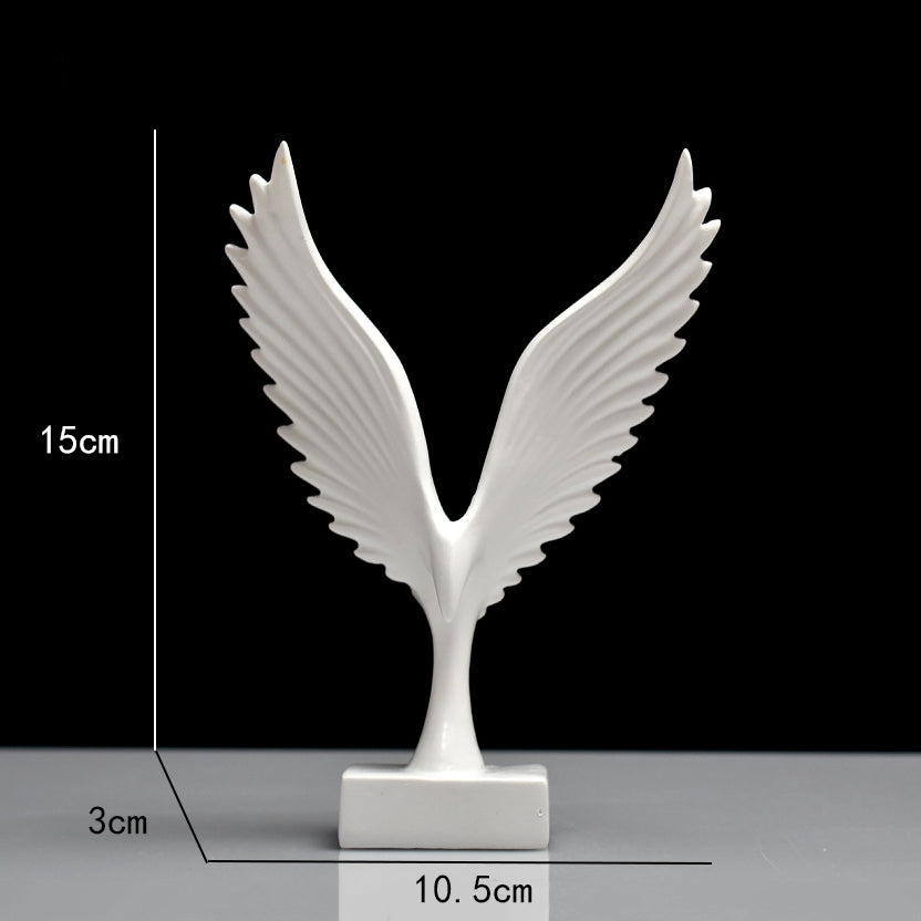 Mini Resin Wing Figurine – Decorative Angel & Roc Statue – photo 11 of 11