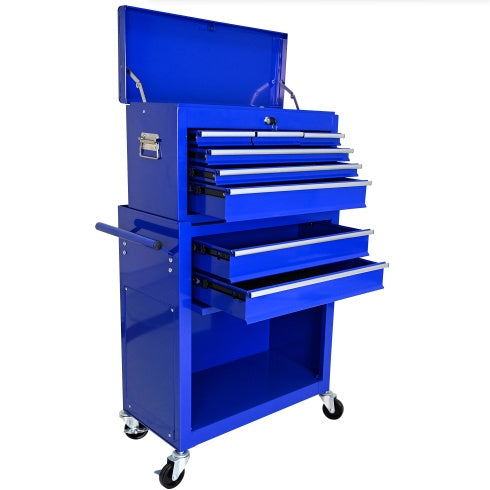 High-Capacity Rolling Tool Chest with Wheels – 8-Drawer Tool Storage Cabinet (Blue) - product photo 8 of 8