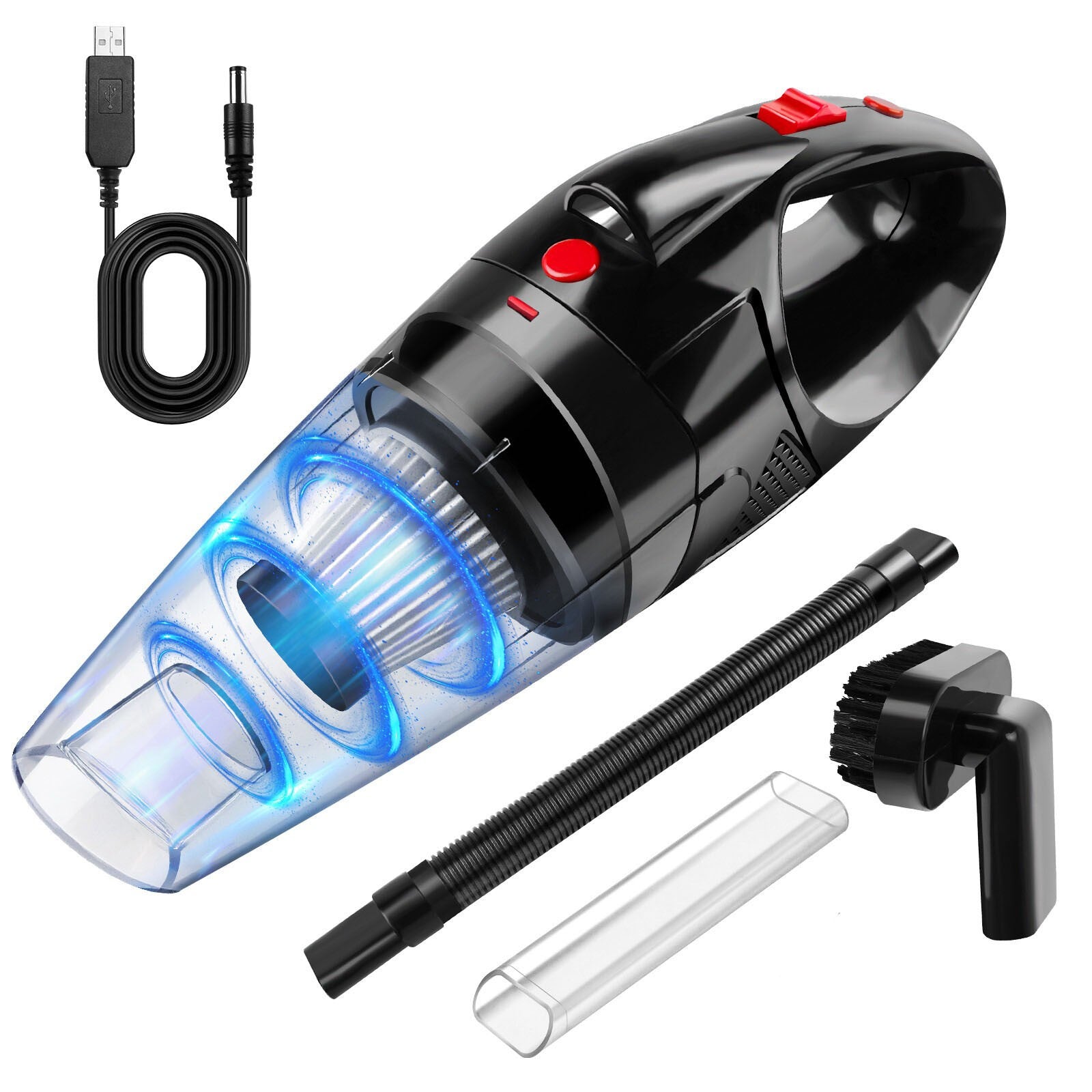 Cordless handheld car vacuum cleaner - USB charging