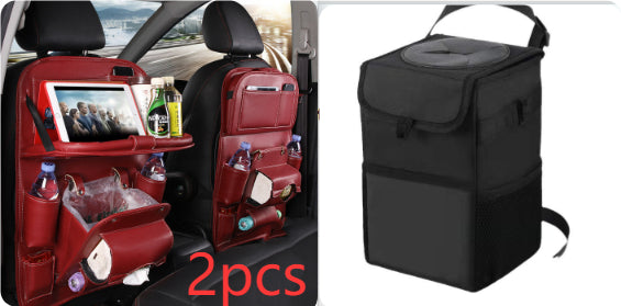 PU Leather Car Storage Bag – Multifunction Seat Back Hanging Organizer - product photo 3 of 5