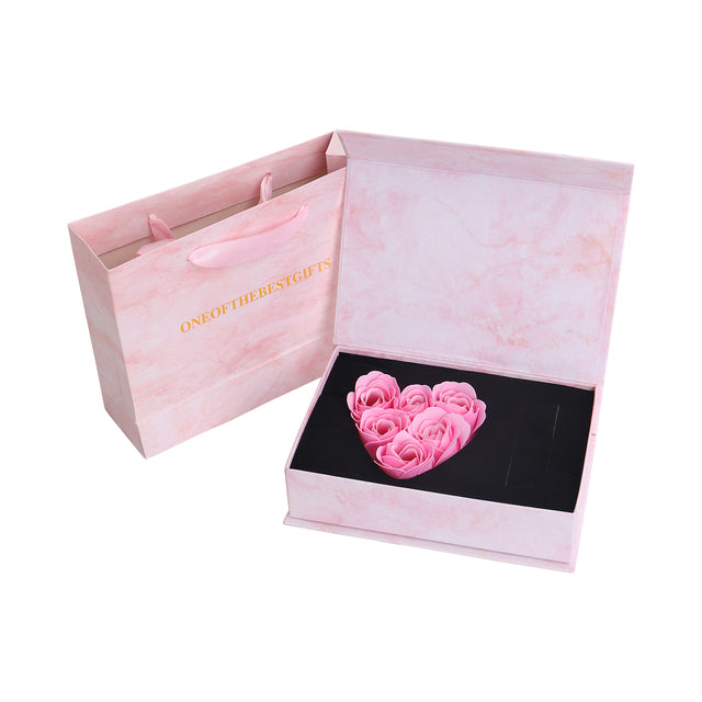 Soap flower rose gift box, window display case