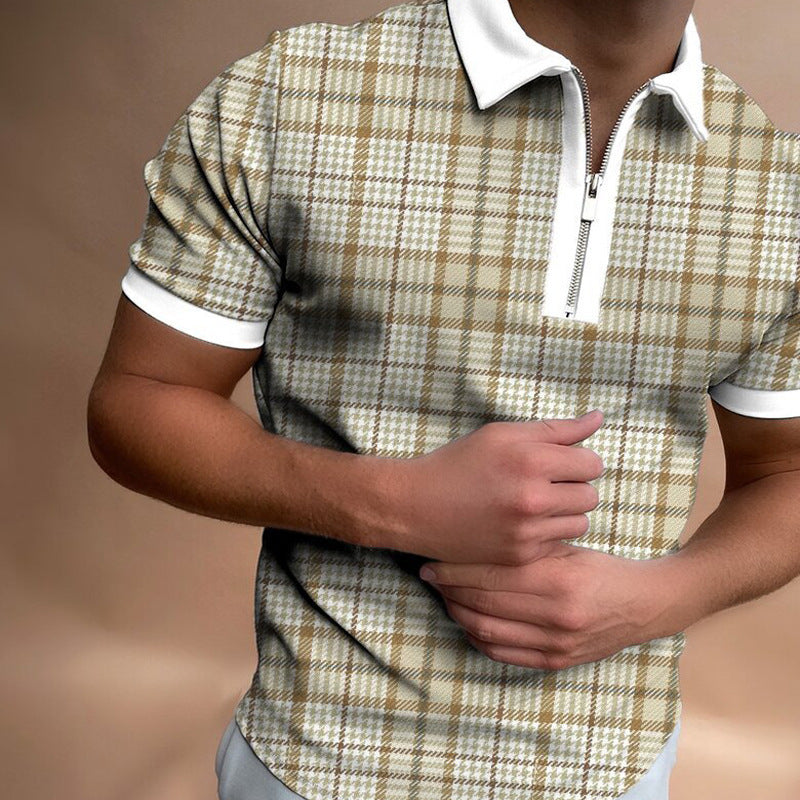 Men's Solid Polo Shirt – Breathable Short-Sleeve Summer Shirt - product photo 4 of 5