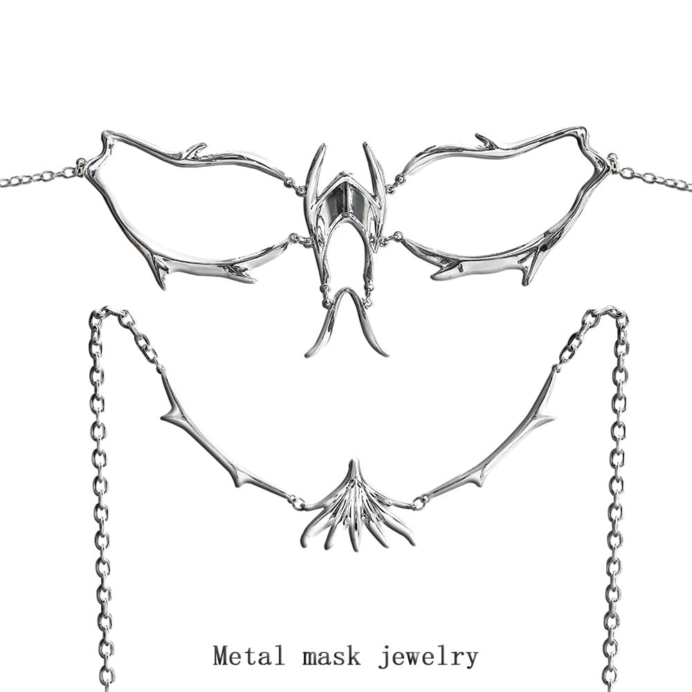 Streamline Metal Face & Nose Jewelry Set – Silver Body Decoration - product photo 5 of 8