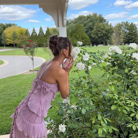 Halterneck chiffon dress color options