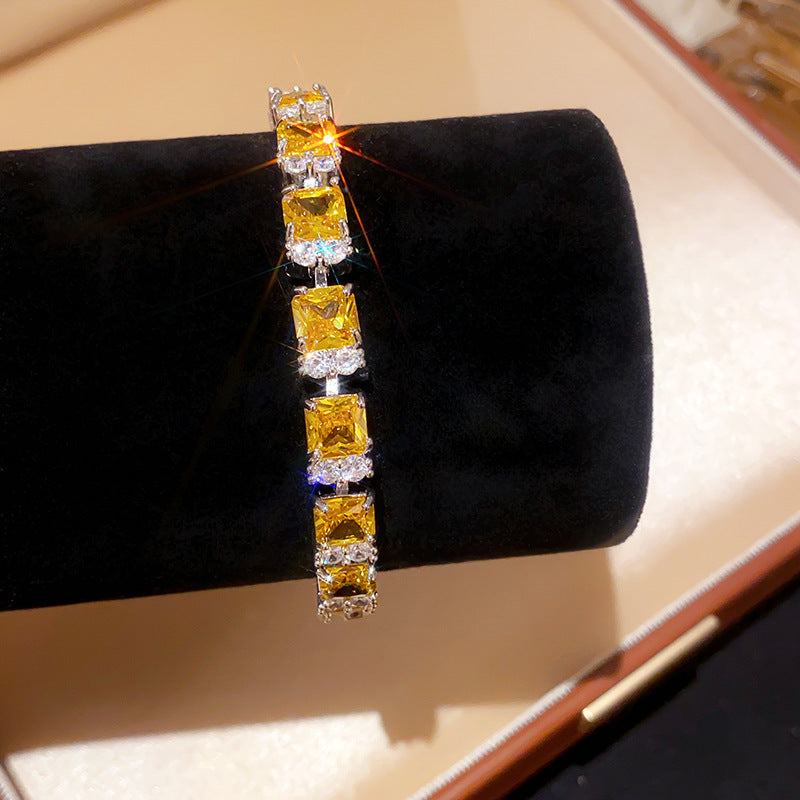 French style oval zircon bangle bracelet – size and fit reference