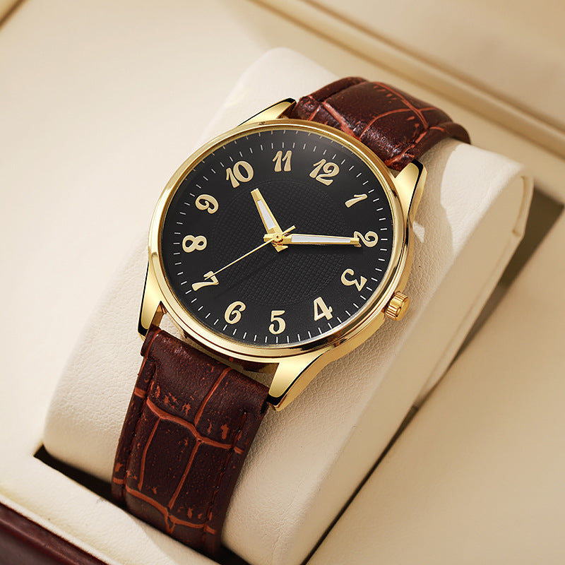 Men's quartz business wristwatch, alloy case