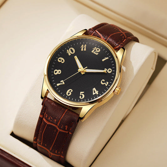 Men's quartz business wristwatch, alloy case