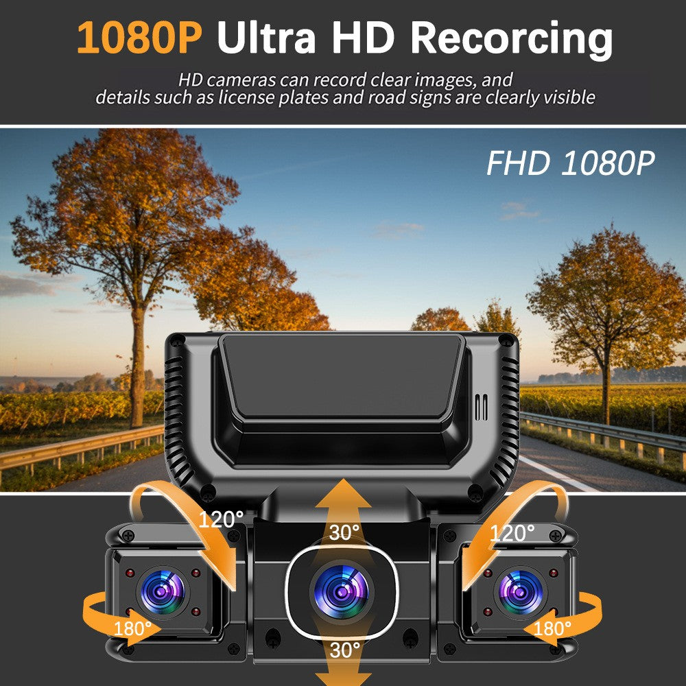 4-channel WiFi dash cam - night vision footage