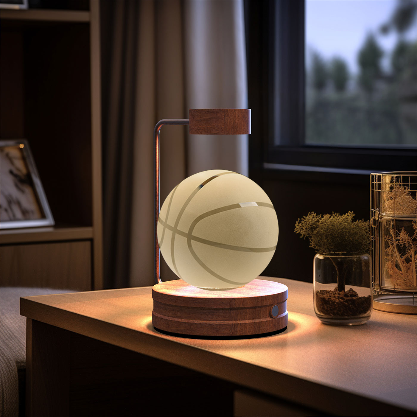 3D crystal night light with wood base, design option 15 of 51