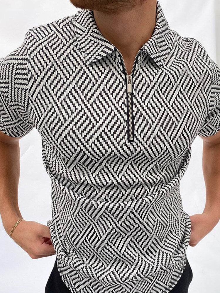 Men's Solid Polo Shirt – Breathable Short-Sleeve Summer Shirt - product photo 3 of 5