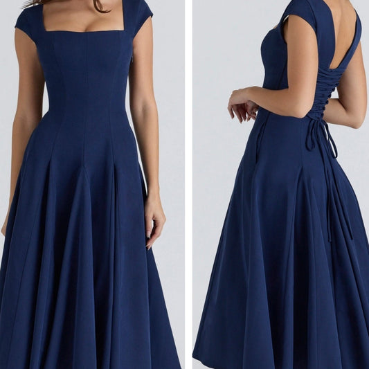 Elegant A-line midi dress - main product photo
