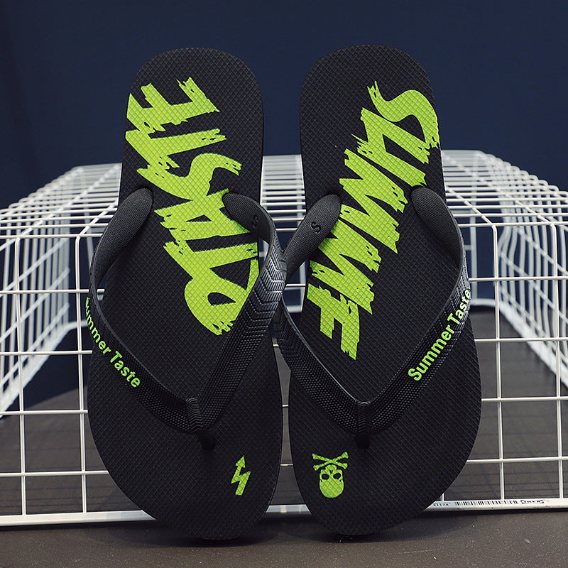 Men's non-slip flip-flops - Lake Green