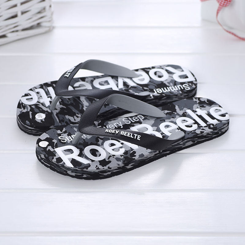 Men's British style casual flip flop slippers